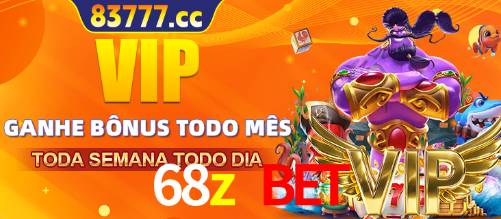 Banner promocional do 68z bet oferecendo 100% de recompensas adicionais contínuas para quem fizer o login diário (Daily sign-in), com um mascote de coelho.