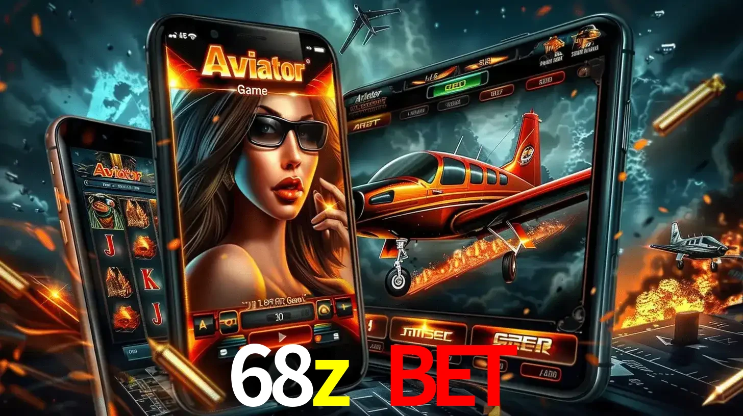 O popular jogo de apostas Aviator exibido em vários celulares e tablets, mostrando a interface emocionante e a ação de voo disponíveis para jogar agora no 68z bet.