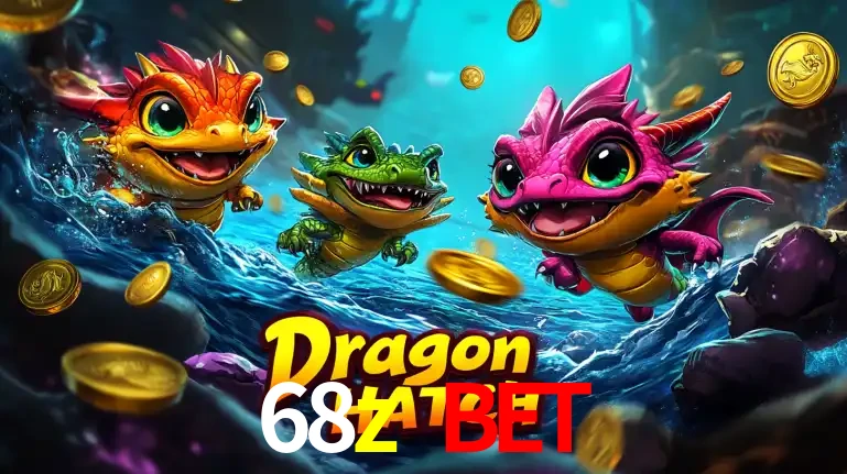 Arte promocional do jogo Dragon Hatch com três adoráveis dragões bebês nadando entre moedas de ouro, um dos slots mais divertidos para jogar no cassino 68z bet.